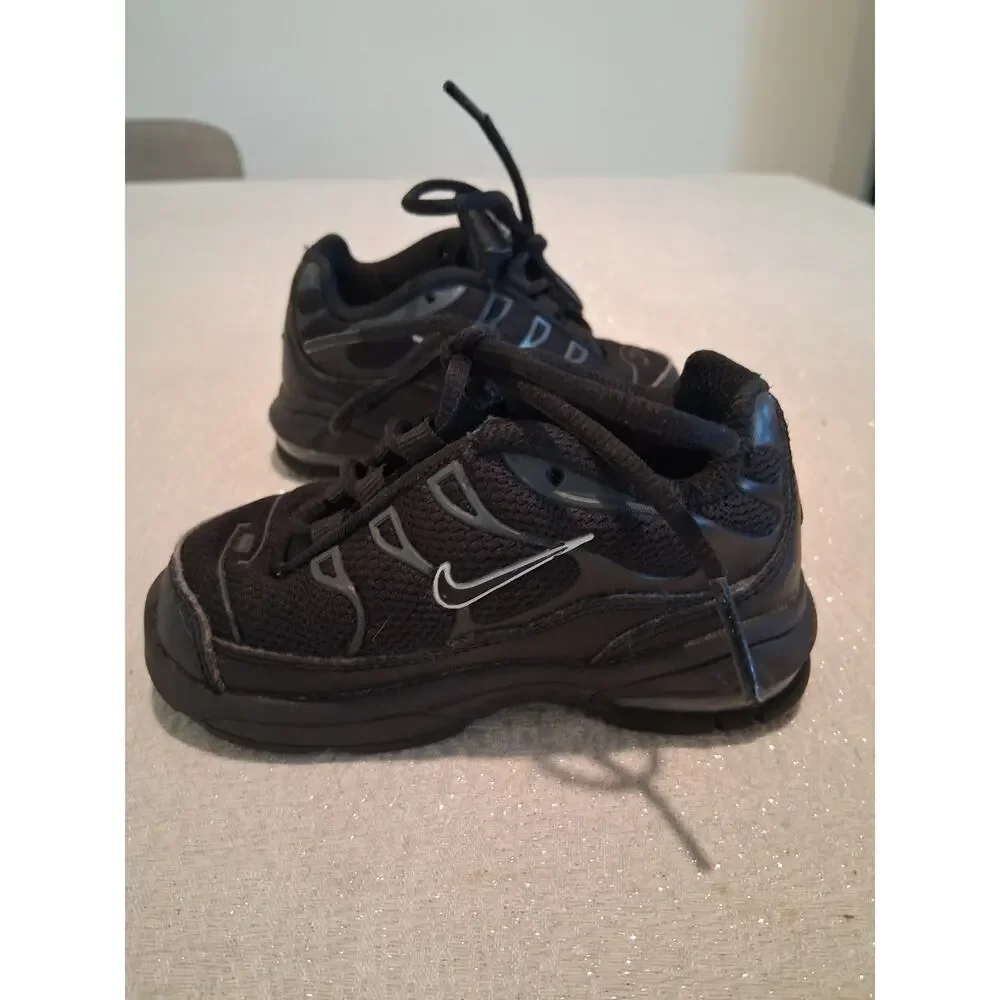 Nike Air Max Plus TD Black Pure Platinum 314730-053 Toddler Size 6C NO INSOLES